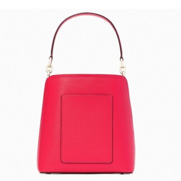 New Kate Spade Darcy Small Bucket bag Refined Grain Leather Bikini Pink - Picture 4 of 11